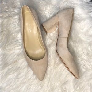 Marc Fisher Nude Suede Pump Heels
